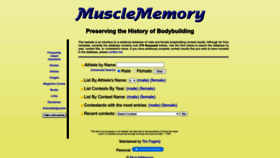 What Musclememory.com website looked like in 2023 (1 year ago)