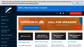 What Merchantriskcouncil.org website looked like in 2023 (1 year ago)