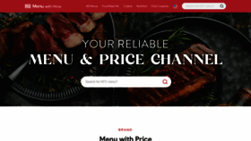 What Menuwithprice.com website looked like in 2023 (1 year ago)