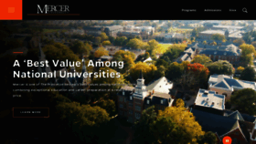 What Mercer.edu website looked like in 2023 (1 year ago)