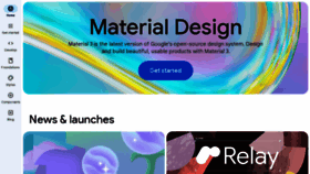 What Material.io website looked like in 2023 (1 year ago)