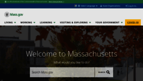 What Mass.gov website looked like in 2023 (1 year ago)