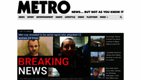 What Metro.co.uk website looked like in 2023 (1 year ago)