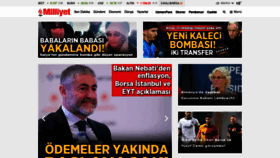 What Milliyet.com.tr website looked like in 2023 (2 years ago)