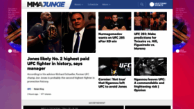 What Mmajunkie.com website looked like in 2023 (1 year ago)