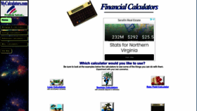 What Mycalculators.com website looked like in 2023 (1 year ago)