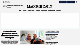 What Macombdaily.com website looked like in 2023 (1 year ago)