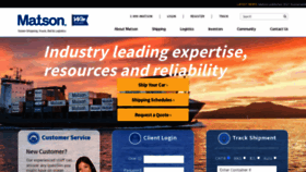 What Matson.com website looked like in 2023 (2 years ago)