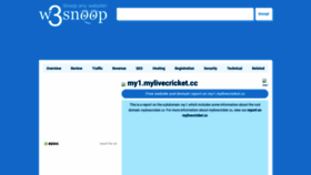 What My1.mylivecricket.cc.w3snoop.com website looked like in 2023 (1 year ago)