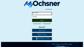 What Myochsner.org website looked like in 2023 (1 year ago)