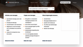 What Massage-info.nl website looked like in 2023 (1 year ago)