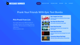 What Messagebomber.com website looked like in 2023 (1 year ago)