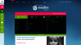 What Modlinairport.pl website looked like in 2023 (1 year ago)