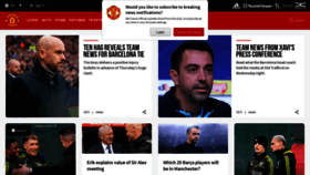 What Manutd.com website looked like in 2023 (1 year ago)