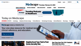 What Medscape.com website looked like in 2023 (1 year ago)