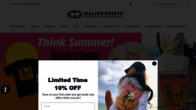What Malibushirts.com website looked like in 2023 (1 year ago)