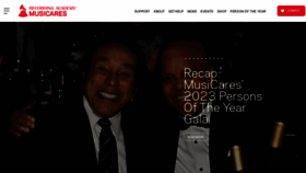 What Musicares.org website looked like in 2023 (1 year ago)