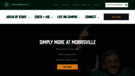 What Morrisville.edu website looked like in 2023 (1 year ago)