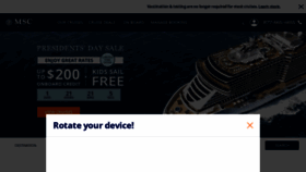 What Msccruises.com website looked like in 2023 (1 year ago)