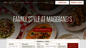 What Maggianos.com website looked like in 2023 (1 year ago)