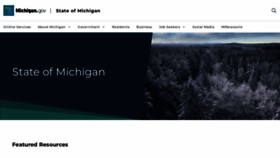 What Mi.gov website looked like in 2023 (1 year ago)