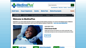 What Medlineplus.gov website looked like in 2023 (1 year ago)