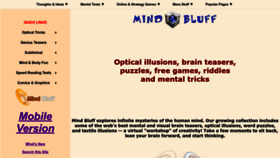 What Mindbluff.com website looked like in 2023 (1 year ago)