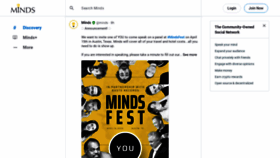 What Minds.com website looked like in 2023 (2 years ago)