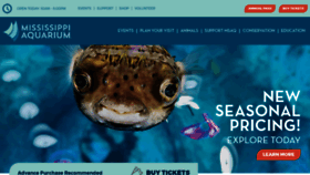 What Msaquarium.org website looked like in 2023 (1 year ago)