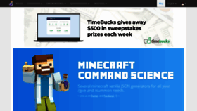 What Minecraftcommand.science website looked like in 2023 (1 year ago)