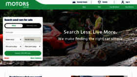 What Motors.co.uk website looked like in 2023 (2 years ago)