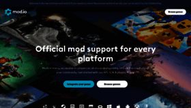 What Mod.io website looked like in 2023 (1 year ago)