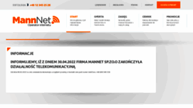 What Mannet.pl website looked like in 2023 (1 year ago)