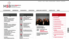 What Medicalschool-berlin.de website looked like in 2023 (1 year ago)
