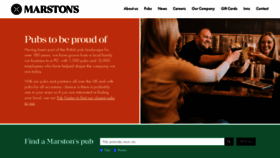 What Marstonspubs.co.uk website looked like in 2023 (1 year ago)