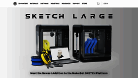 What Makerbot.com website looked like in 2023 (1 year ago)