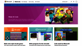 What Makecode.com website looked like in 2023 (1 year ago)