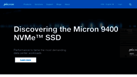 What Micron.com website looked like in 2023 (1 year ago)