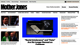 What Motherjones.com website looked like in 2023 (1 year ago)