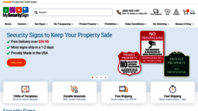 What Mysecuritysign.com website looked like in 2023 (2 years ago)
