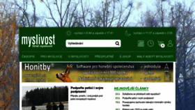 What Myslivost.cz website looked like in 2023 (1 year ago)