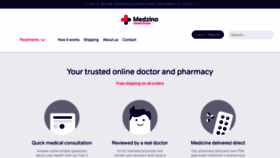 What Medzino.com website looked like in 2023 (1 year ago)