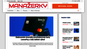 What Manazerky.cz website looked like in 2023 (1 year ago)