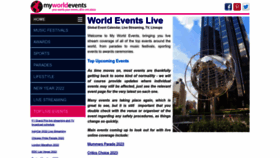 What Myworldevents.com website looked like in 2023 (1 year ago)