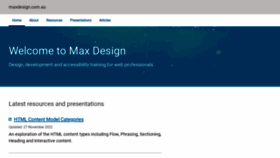 What Maxdesign.com.au website looked like in 2023 (1 year ago)