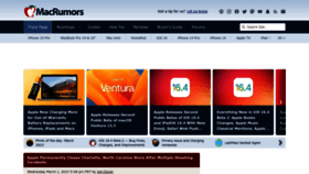 What Macrumorslive.com website looked like in 2023 (1 year ago)