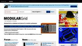 What Modulargrid.net website looked like in 2023 (1 year ago)
