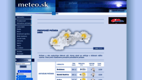 What Meteo.sk website looked like in 2023 (1 year ago)