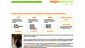 What Majortests.com website looked like in 2023 (1 year ago)