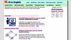 What Mathinenglish.com website looked like in 2023 (1 year ago)